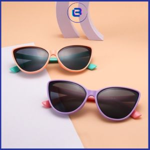 Kính mát trẻ em bé gái dáng mắt mèo chất liệu nhựa dẻo chống chói- Mắt Kính Bảo Tín