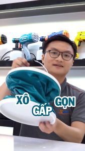 Xô nước gấp gọn 15L TOTAL TGTFB15 xô gấp gọn đa năng vệ sinh nhà cửa xô giặt lau nhà chùi kính dã ngoại siêu bền chống thấm