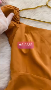 MyDu Shop | MS 2385 Đầm Dự Tiệc – Cúp Ngực Tay Ngắn Eo Hoa Hồng Nữ Tính