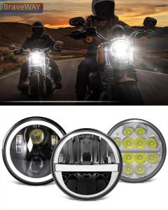 Braveway Lampu LED 5.75 นิ้ว รถจักรยานยนต์ กลม 5-3/4