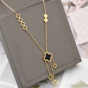 Kalung Fashion Wanita Terbaru Titanium Anti Luntur & Anti Karat Model Klover Jurai