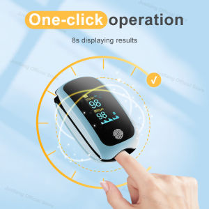 AIQUE Rechargeable Finger Pulse Oximeter OLED Blood Oxygen Saturation Heart Rate Monitor Oxymeter Medical for Adult Child