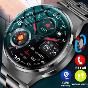 New Smart Watch Men Full Circle Touch Screen Bluetooth Call Men Smartwatch Sports Activity Fitness Waterproof Watches +Box