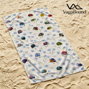 Helmet & Floret Collage Luxury Beach Towels Crafted from Combed Cotton Plush and Absorbent Beach Towel or Pool Towels