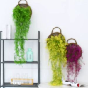 Simulation Admiralty Willow living room wall decoration indoor green plants hanging flowers rattan hanging wall hanging wall false flowers plastic hanging orchids