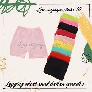 Legging anak short pendek perempuan usia 3-12 tahun bahan spandex