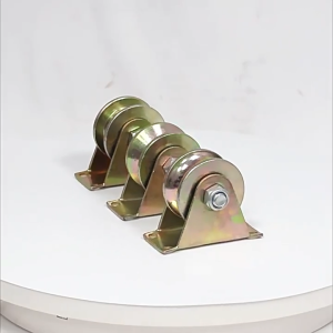 Stainless Steel Plated Color Bearing Pulley Home Hardware U/V  Track Wheel Heavy-Duty Rigid Caster