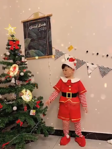 110-170CM Santa Claus Costume Parent-Child Christmas Costume For Kids Girl Christmas Costumes For Kids Boy Elf Costume For Kids Santa Claus Costume For Kids Outfit New Year Party