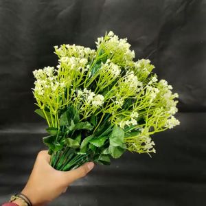 1 Lusin (12 tangkai)Tangkai Bunga Acc cabang 7 dan 5 Untuk Bunga Artificial - Tangkai Motif Bunga/Semanggi/Keong/Polos/melati