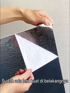 Dikr - 3 Meter X 120Cm Motif Marble Roll Wallpaper Dinding Vinyl Roll PVC Marble Foam Stiker Roll