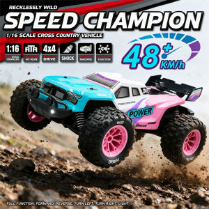 abay | Rc Cars 1:16 2WD Off-Road RC Truck All Terrain 2.4G Electric RC Car High Speed 38KM/H Remote Control Car with LED Lights Kid Toy