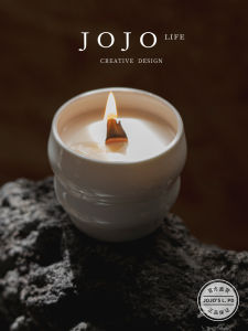 Simple Modern Ceramic Candle Empty Cup Home Indoor Candlestick Wax Container Block Candle Holder from Mainland China