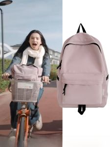 Jingyi Zhang Womens Backpack Large Capacity Dual Shoulder Bag Simple Match Qingyu Double Zipper Campus Style Nylon Material