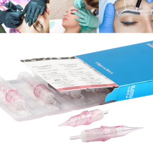 ความปลอดภัยปราศจากเชื้อเข็มสักสัก 10PCS 1 3 5 7 9 11 RL ฿ Disposable Membrane Tattoo เข็มแต่งหน้า 0.18/0.25/0.35 มม.