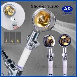 Turbo Fan Shower Head Water Saving High-Pressure Rainfall Propeller ABS Jet Shower Head 360 Rotation Toilet Bathroom Accessories shower-AR STORE1688