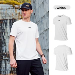 Jeep | Jeep Quick Dry Half Sleeve Round Neck T-Shirt Men Outdoor Running Travel Lightweight Breathable Sweat Absorbent White Short Sleeve