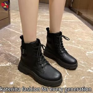 Katerina Fashion Korean Garter Boots Shoes For Women Round K-368