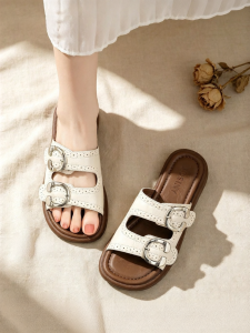 Josiny | New Summer Flat Open Toe Slides Sandals