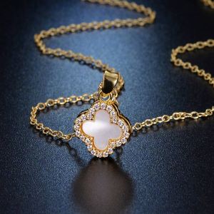 Kalung Clover & Anting Titanium Anti Karat: Perhiasan Wanita Emas & Silver