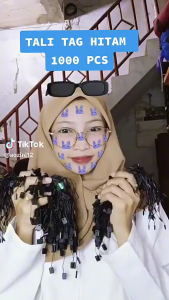 Tali Hangtag Putih Isi 1000 pcs Tali Hang Tag Tali Merek Hitam