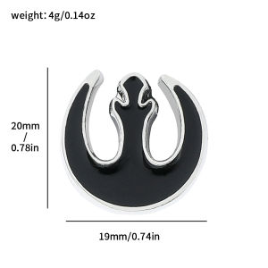 Bandai | Star War Brooch Rebel Alliance Metal Black Badge Pin for Clothes Backpack Fashion Pin Accessory For Neutral Gifts