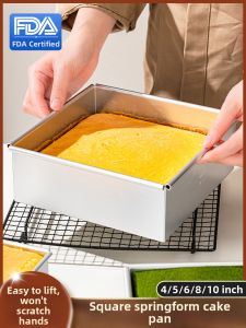 BAKESE | Square Removable Bottom Cake Mould 6 Inch