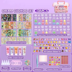 Kiddozone dễ thương Hàn Quốc Guka Sticker Bộ tự làm Đồ Chơi Thủ Công Mỹ Nghệ Trẻ Em Với Kem Keo Và Thẻ Tăng Cường Sáng Tạo món quà sinh nhật hoàn hảo