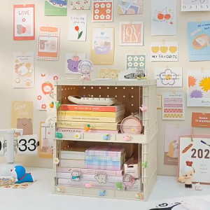 Desk Organiser Shelf Foldable Desktop Table Bookshelf Storage Office Document Rack Files Letter Organizer