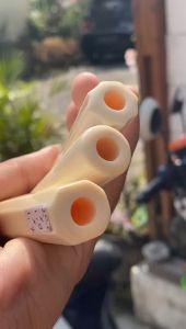 pipa gg asli lokal panjang 20cm model blimbing segilapan bulat bahan merah bening mulus