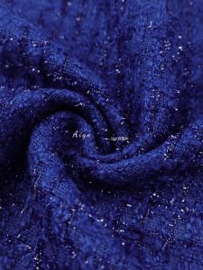 Vải Len Dệt Kim Mỏng Màu Xanh Lam Sang Trọng Cho Mùa Xuân Thu Vải Vải Cho Bộ Váy Vải Vải Cho Đồ Thủ Công Vải Vải