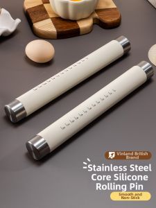 zber | Food-Grade Non-Stick Stainless Steel Core Silicone Rolling Pin