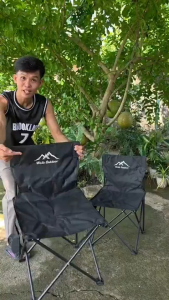 Camping Chair Outdoor Folding Chair Portable Chair Black Outdoor Chair for Camping Beach & Travel