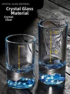 Turbquoise Crystal Glass Liqour Glasses Set Graduated
