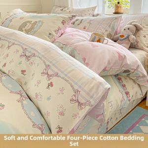 NAIYOUCHENG | Fresh and Soft Cotton Bedding Set