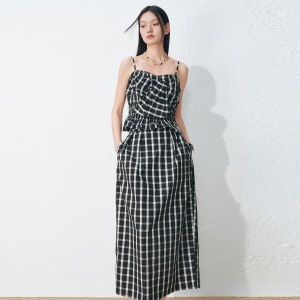 PEACEBIRD | Plaid Summer Dress Set