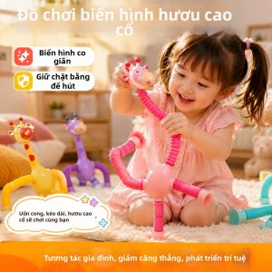 Jiaxun | Đồ Chơi Robot Hươu Cao Cổ Có Thể Mở Rộng và Phát Sáng