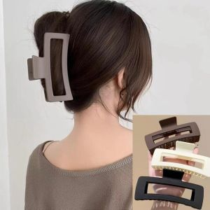 🔥C.three 8.5CM Korean hair clamp Large Grab Clip Square Hairpin Female Clip Headdress Shark Clip