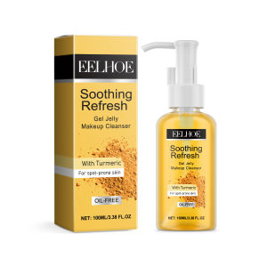 EELHOE turmeric makeup remover gel cleanses makeup gently cleanses face moisturizes skin turmeric refreshing makeup remover cream 100ml