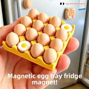 DIANSHIFANG | Creative Mini Egg Tray Decor Magnet Removable Note Photo Holder