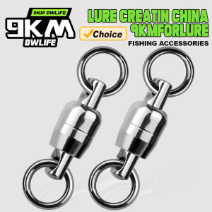 9KM 5Pcs Ball Bearing Swivel(Rotates Both)Stainless Steel Fishing Swivels Saltwater Fishing Trolling Swivel Lure Connector