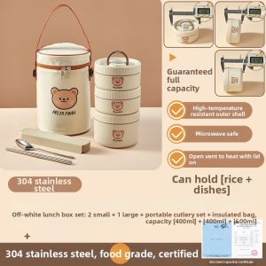 WORTHBUY | Insulated Stainless Steel Lunch Box Microwavable