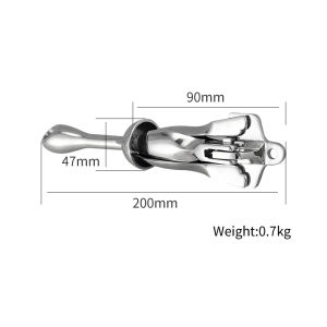 AndyMarine 316 Stainless Steel Folding Grapnel Boat Anchor Durable Boating Accessories 4 Claw Yacht Marine Accessories
