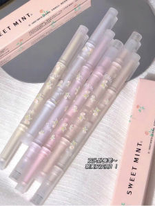 Get Innocent Rabbit Mom with Big Eyes ~ Double-Headed Eye Shadow Pen Dual-Use Waterproof Matte Pink Brightening Shading Powder Outline