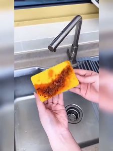 Spons Cuci Piring Kuning Selulosa & Spons Pembersih Anti Minyak