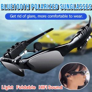 Bluetooth Polarized Sunglasses Intelligent Outdoor Sports Sunglasses With Earphones Multi-Functional Headphone Sunglasses Light Foldable HIFI Sound
