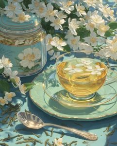 TOPTOY | Acrylic Paint By Numbers Jasmine Tea Painting By Numbers on Canvas Coloring By Number for Adults Paint Digital Art
