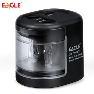 Eagle Auto Pencil Sharpener Battery or USB Operated Dual Holes Dual Blades PortableOfficeSchool Supplies Stationery