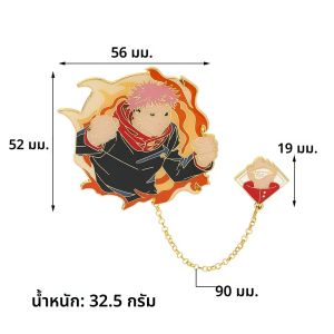 เข็มกลัดอะนิเมะ Jujutsu Kaisen PIN itadori Yuji gojo Satoru inumaki Toge ryomen sukuna kugisaki nobara broochs เครื่องประดับป้ายโลหะ