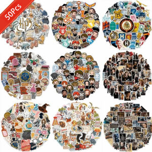 Genuine 50Pcs Harry Potter Stickers Q Version Cartoon Hermione Malfoy Movie Stills Handbook Notebook Decoration Toys Gifts