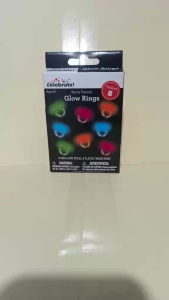 Multicolor Plastic Glow Ring Party Favors 8 Pieces by Way To Celebrate